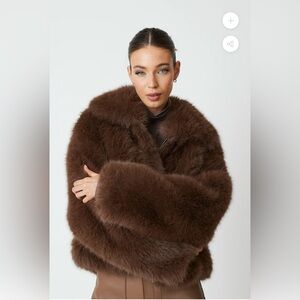 Twenty Fall Amara Premium Faux Fur Bomber Size medium NWT